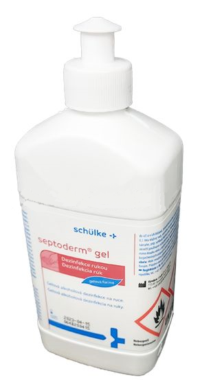 Desinfekční gel na ruce s alkoholem Septoderm Push-Pull 500 ml.